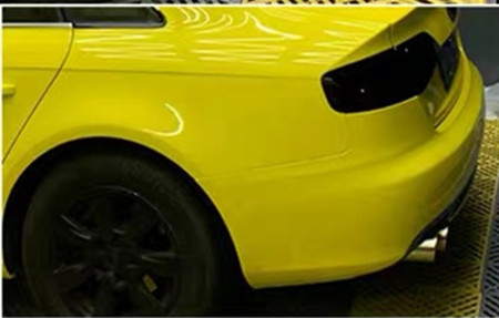 Lanzamiento ULTRAVIOLETA anti desplazable del aire del coche del lustre de la película metálica amarilla del abrigo