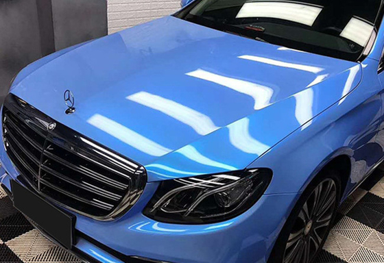 Película azul del abrigo del coche de Miami del alto lustre resistente al pegamento de las abrasiones los 30µm densamente