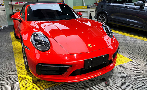 Rasguño libre de Chrome del coche del abrigo de la burbuja desplazable roja de la película resistente
