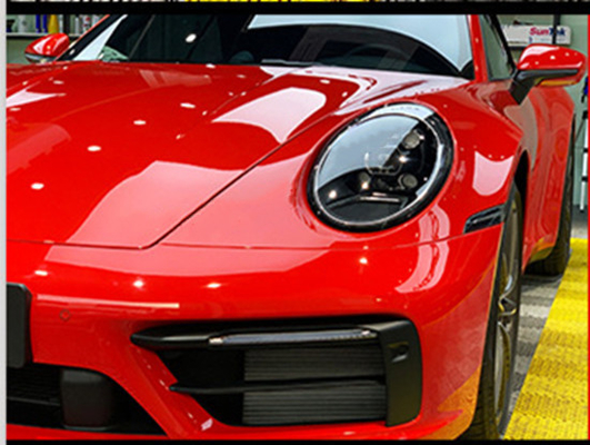 Rasguño libre de Chrome del coche del abrigo de la burbuja desplazable roja de la película resistente