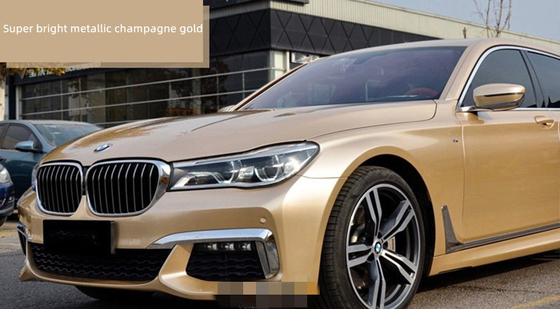 Abrigo brillante estupendo Champagne Gold metálico del vinilo del coche del lustre del ANIMAL DOMÉSTICO