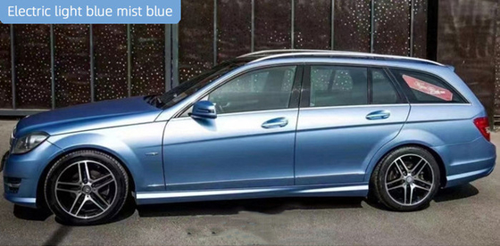 Película metálica de Teal Mist Blue Car Wrap no que se descolora el lanzamiento del aire