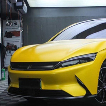 Lanzamiento amarillo electroluminiscente Swipeable de Matte Car Wrap Film Air