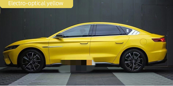 Lanzamiento amarillo electroluminiscente Swipeable de Matte Car Wrap Film Air