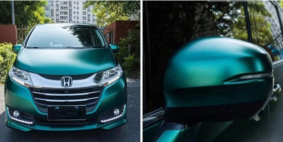 Tecnología óptica eléctrica de la cura de Emerald Matte Car Vinyl Wrap Self