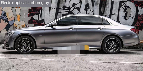 Electro rasguño óptico a prueba de humedad de Gray Vinyl Wrap Roll Slidable del carbono resistente