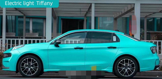 Lanzamiento de Matte Tiffany Car Wrap Film Air con el pegamento de acrílico desprendible