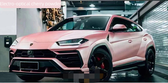 burbuja electro Oprical libre Cherry Powder de los 30µm Matte Car Vinyl Wrap Removable