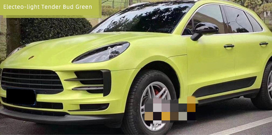 Pegamento de acrílico desprendible del claro de Swipeable los 60µM Light Bud Green Car Vinyl Wrap del ANIMAL DOMÉSTICO