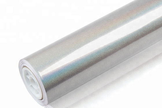 Película calandrada polimérica de Diamond Silver Glitter Car Wrap auta-adhesivo