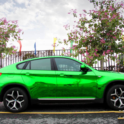 Burbuja verde de plata desplazable de la película del abrigo del vinilo del coche de Chrome libre