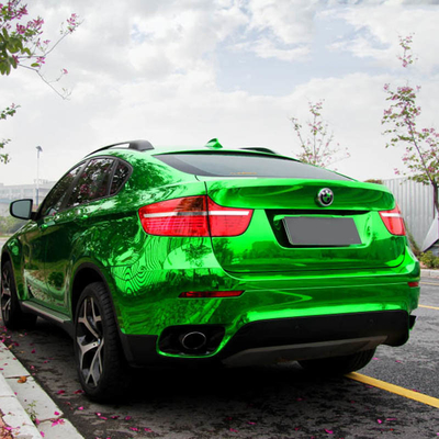 Burbuja verde de plata desplazable de la película del abrigo del vinilo del coche de Chrome libre