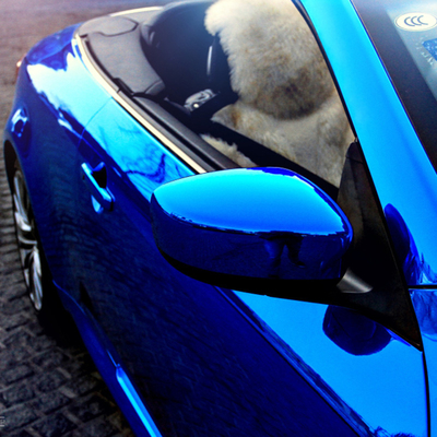 Abrigo azul adhesivo desprendible 140gsm del vinilo del efecto del espejo del abrigo del coche de Chrome