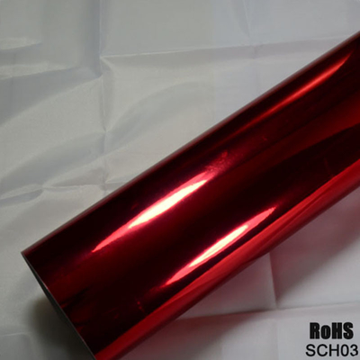 Abrigo del vinilo del coche de Chrome del rosa del lustre con el pegamento de acrílico desprendible