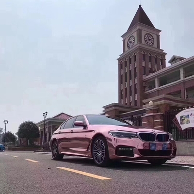 Uno mismo que cura prenda impermeable del lanzamiento del aire del abrigo de Rose Gold Chrome Vinyl Car