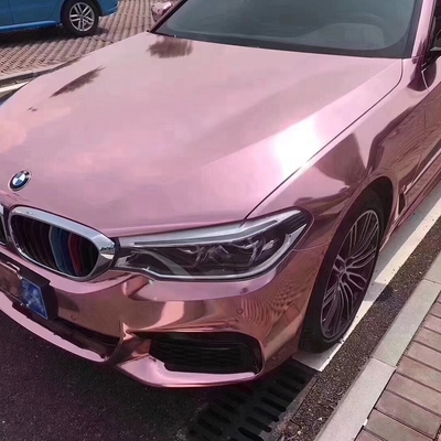 Uno mismo que cura prenda impermeable del lanzamiento del aire del abrigo de Rose Gold Chrome Vinyl Car