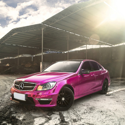 Abrigo brillante Rose Red Car Wrap Film desplazable del vinilo de Chrome del espejo del lanzamiento del aire