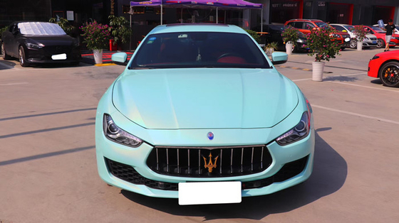 humedad fina de la película del vinilo del coche de Tiffany Blue Vinyl Wrap Film del lustre de los 50in resistente