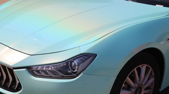 humedad fina de la película del vinilo del coche de Tiffany Blue Vinyl Wrap Film del lustre de los 50in resistente
