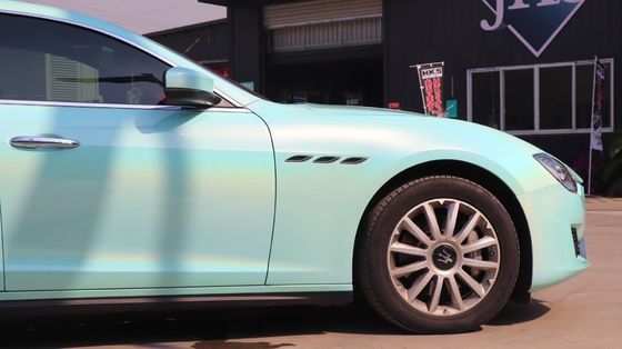 humedad fina de la película del vinilo del coche de Tiffany Blue Vinyl Wrap Film del lustre de los 50in resistente