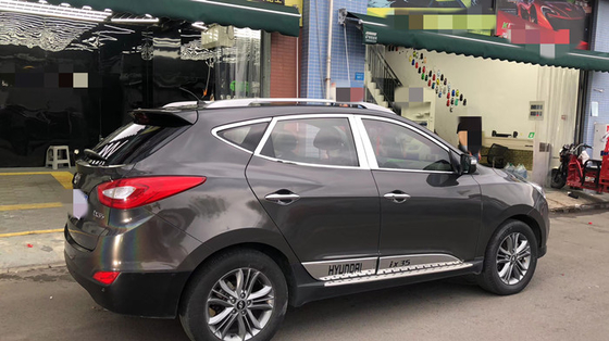 Resistente ULTRAVIOLETA de la chispa del lanzamiento del laser Ash Grey Glitter Vinyl Wrap Air