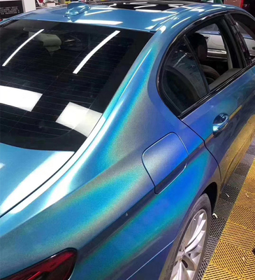 abrigo del coche del lustre del laser del 1.27m alto del brillo del vinilo del abrigo del lanzamiento azul desplazable del aire