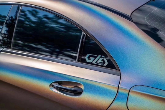 Lanzamiento adhesivo de acrílico los 60µM del aire del vinilo del abrigo del coche de Matte Laser Grey Bubble Free