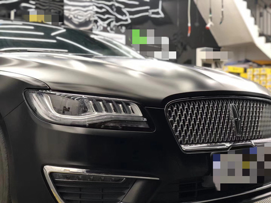 Las pieles rasguñan a Matte Car Vinyl Wrap Roll negro metálico para los vehículos de la emergencia