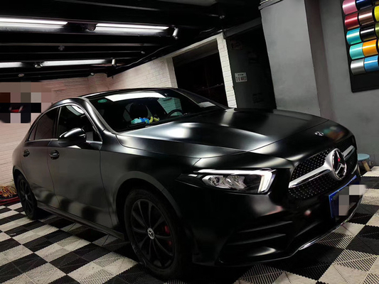 Las pieles libres de la burbuja negra de Matte Car Vinyl Wrap Removable rasguñan metálico