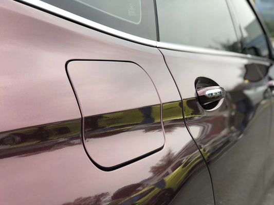 Color adhesivo de acrílico desprendible de Rose del negro de Matte Car Vinyl Wrap Metallic