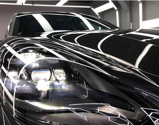 Burbuja de aire negra metálica del abrigo de los 60µM Gloss Car Vinyl Swipeable libre
