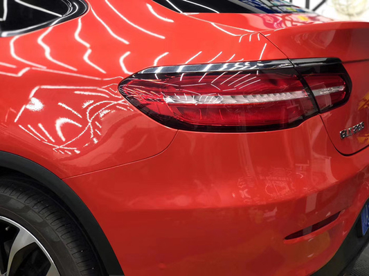Abrigo metálico rojo del vinilo del lustre el flamear del abrigo del coche de la prueba del rasguño de Swipeable