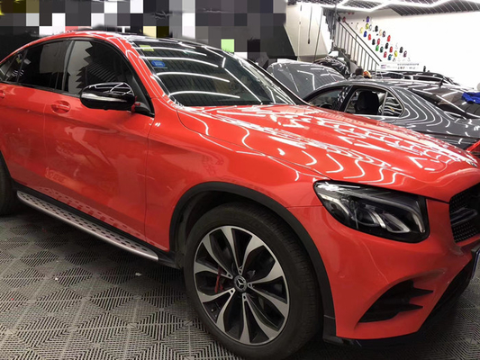Abrigo metálico rojo del vinilo del lustre el flamear del abrigo del coche de la prueba del rasguño de Swipeable