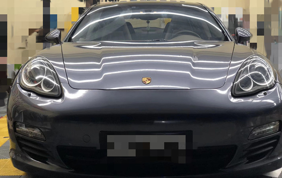 Alto lustre Gray Vinyl Wrap Wrinkles Elimination oscuro 140gsm del coche