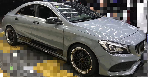 Abrigo de la publicidad del vehículo de la película de Ash Grey Wrap Polymeric Calendered Vinyl del cemento del lustre