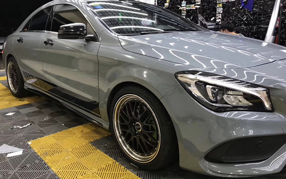 Abrigo de la publicidad del vehículo de la película de Ash Grey Wrap Polymeric Calendered Vinyl del cemento del lustre