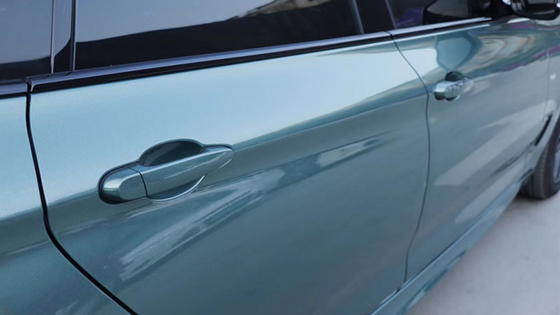 Abrigo metálico del vinilo de la prenda impermeable del abrigo del coche de la turquesa del lustre adhesivo desprendible