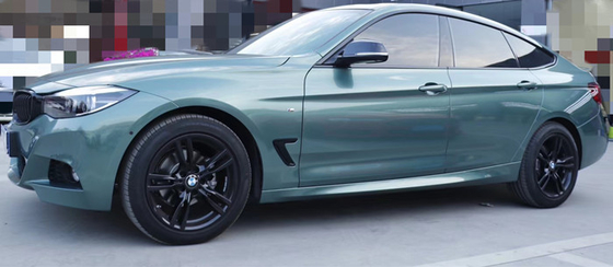 Abrigo metálico del vinilo de la prenda impermeable del abrigo del coche de la turquesa del lustre adhesivo desprendible