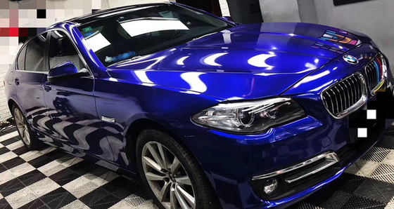 Lanzamiento azul Swipeable del aire del abrigo del vinilo del coche del lustre del resplandor para la publicidad del vehículo
