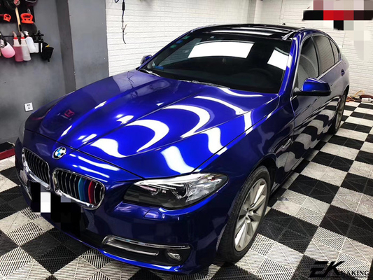 Lanzamiento azul Swipeable del aire del abrigo del vinilo del coche del lustre del resplandor para la publicidad del vehículo