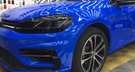 Vinilo del abrigo de Sapphire Blue High Gloss Car desprendible para la publicidad del vehículo
