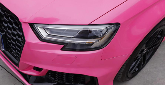 Resistente ULTRAVIOLETA del alto del lustre de Rose Red Car Wrap Slidable del aire del lanzamiento abrigo del vinilo