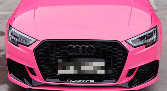 Resistente ULTRAVIOLETA del alto del lustre de Rose Red Car Wrap Slidable del aire del lanzamiento abrigo del vinilo