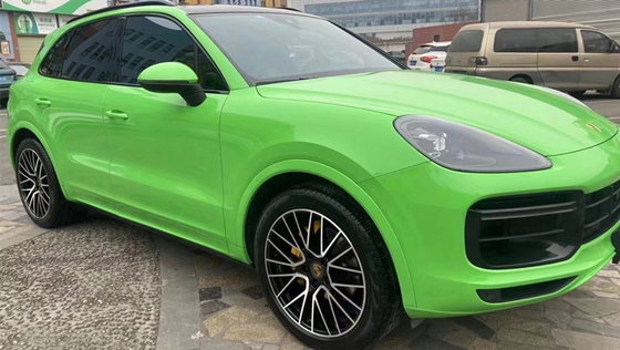 El abrigo libre calandrado polimérico del vinilo de la burbuja de aire ultra glosa el abrigo verde del coche
