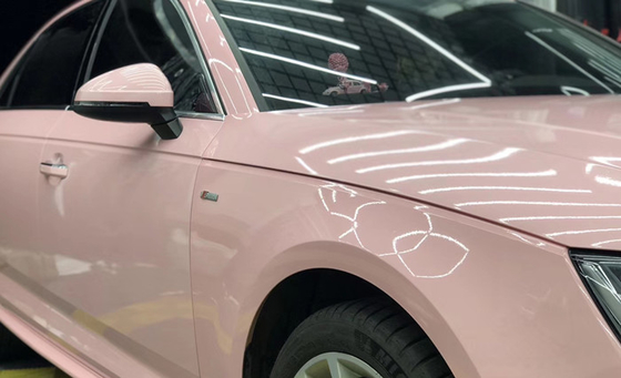 El acrílico basó el alto lustre Cherry Blossom Pink Car Wrap del vinilo del abrigo adhesivo de la película