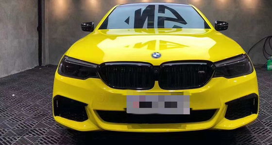 Abrigo libre del vinilo de la prueba de calor de la alta del coche del maíz burbuja brillante amarilla del abrigo