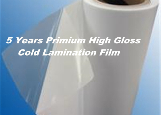 Auto-adhesivo transparente frío de la película del alto lustre del PVC del álbum de foto que lamina