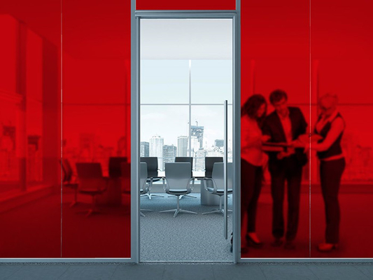 película de vidrio de la ventana decorativa roja helada ULTRAVIOLETA anti del llano auta-adhesivo
