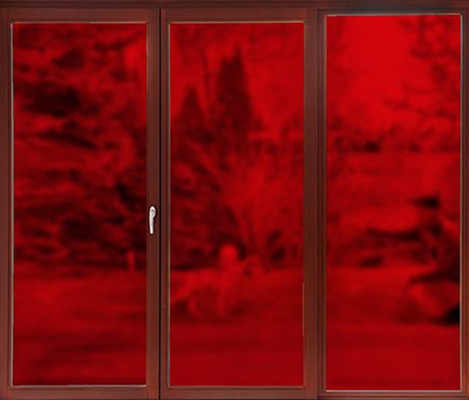 película de vidrio de la ventana decorativa roja helada ULTRAVIOLETA anti del llano auta-adhesivo