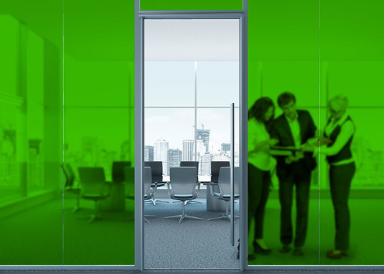 Chíbese el material decorativo helado verde de la cara del PVC de la película de vidrio de la ventana